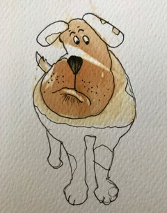 Tea stain doodle